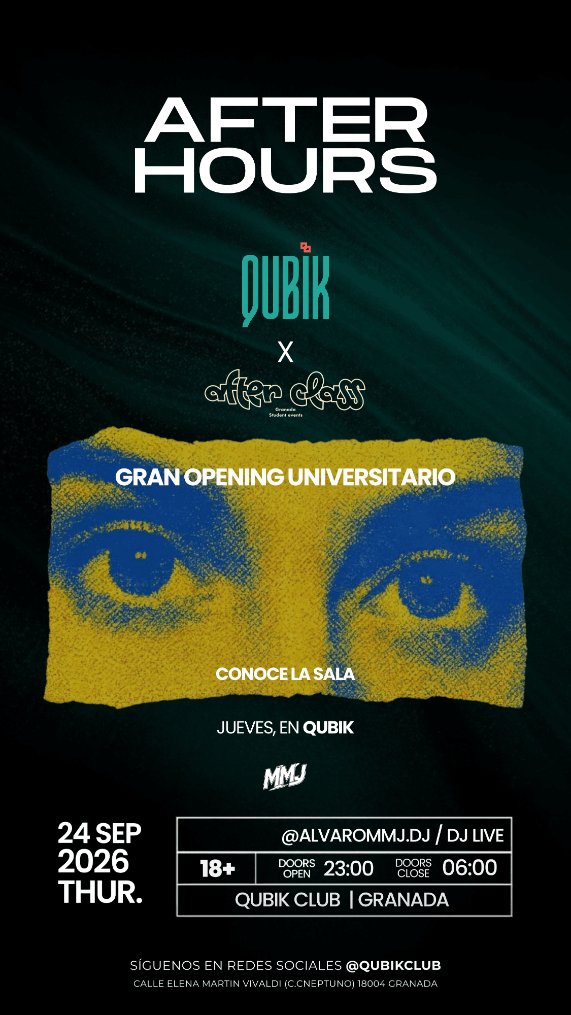 Cartel de QUBIK X AFTERCLASS